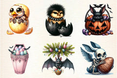 Funny Gothic Easter Clipart Bundle - CraftNest - Digital Crafting and Art
