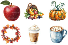 Autumn Chilly Morning Clipart Bundle 33 - CraftNest - Digital Crafting and Art