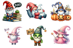 Halloween Gnome Spooky Boo Clipart Bundle - CraftNest - Digital Crafting and Art