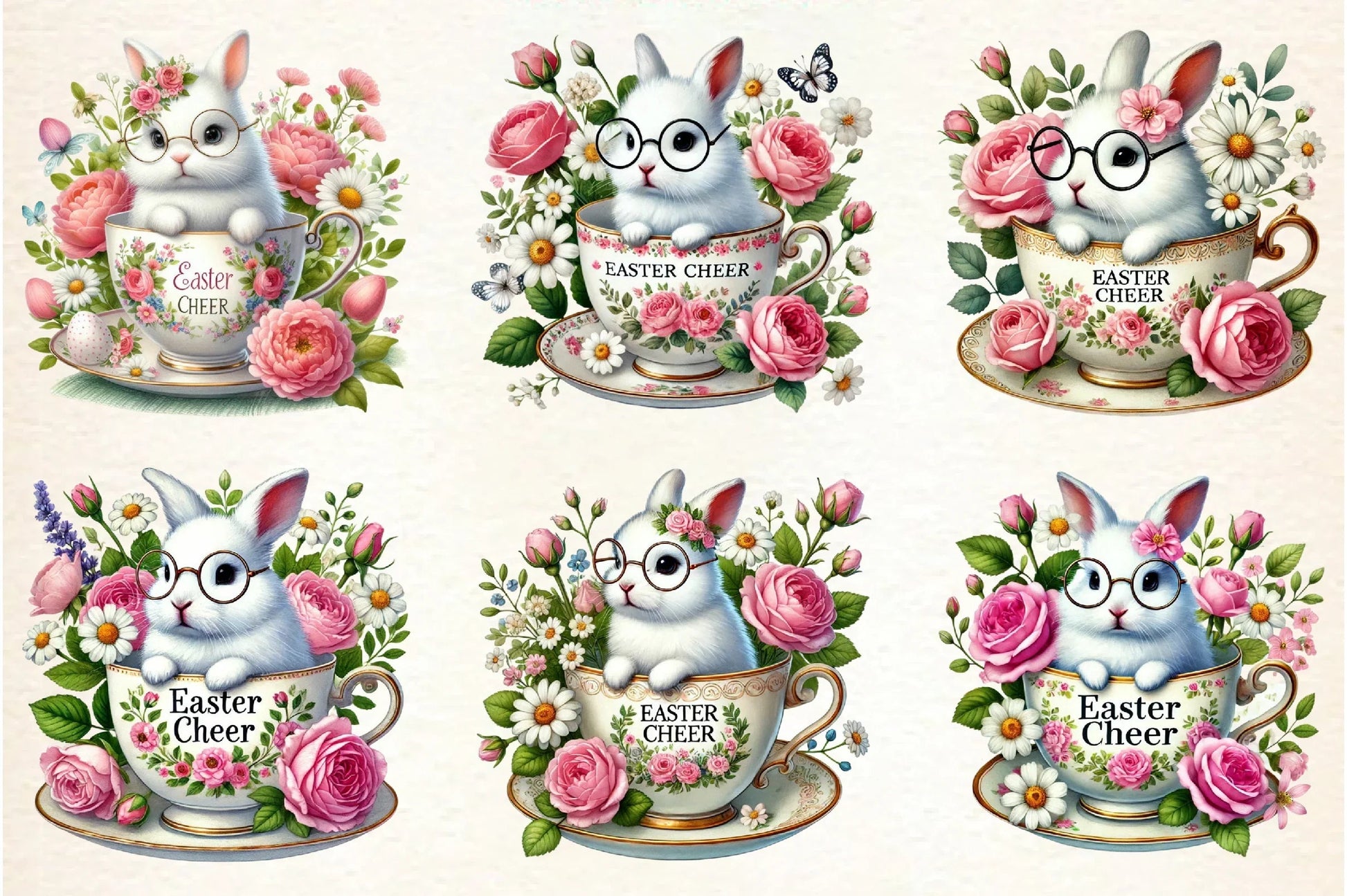 Easter Bunny Clipart Bundle - CraftNest - Digital Crafting and Art