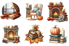 Fall Reading Nook Clipart Bundle - CraftNest - Digital Crafting and Art
