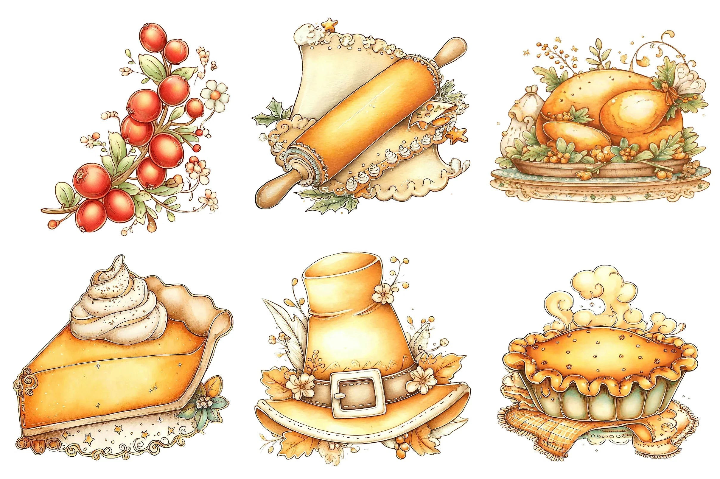 Thanksgiving Clipart Bundle - CraftNest - Digital Crafting and Art