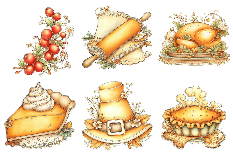 Thanksgiving Clipart Bundle - CraftNest - Digital Crafting and Art