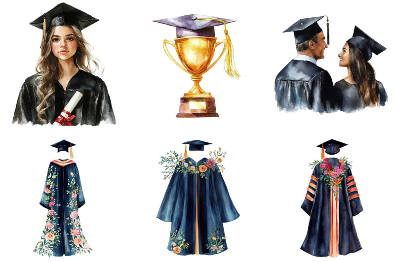 Graduation Clipart Bundle - CraftNest - Digital Crafting and Art