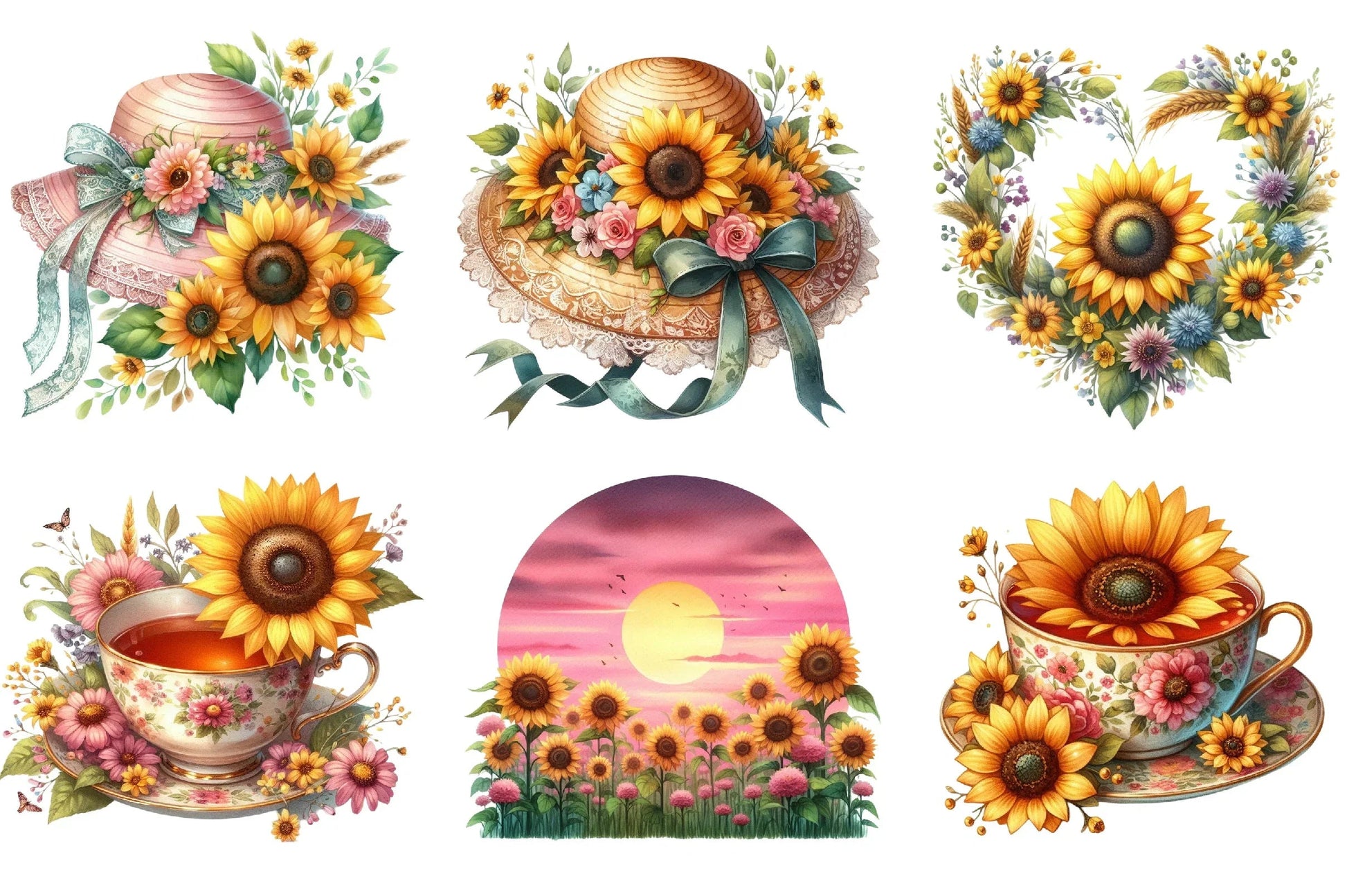 Sunflower Mother's Day Clipart Bundle - CraftNest - Digital Crafting and Art