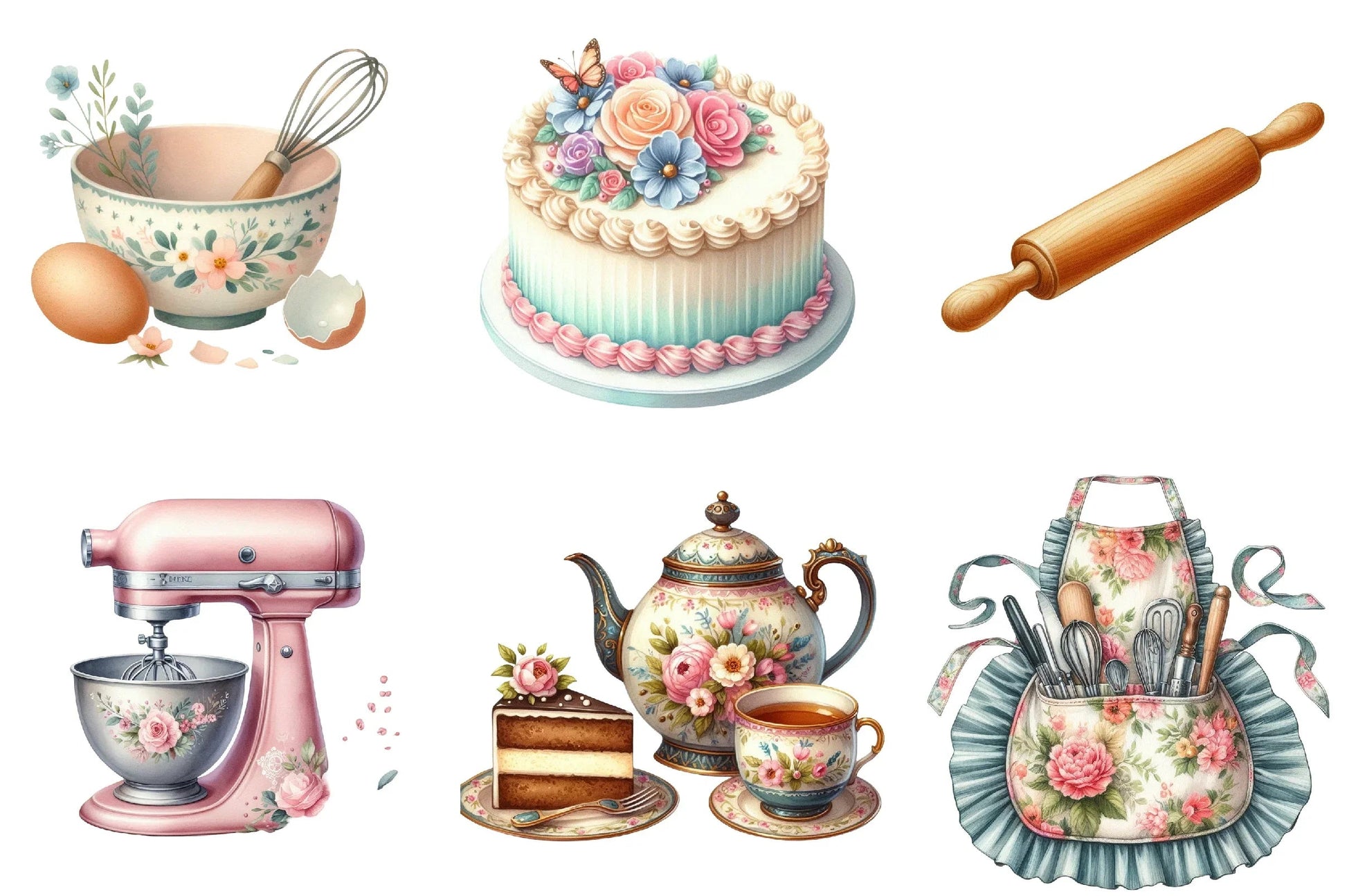 Vintage Baking Clipart Bundle - CraftNest - Digital Crafting and Art