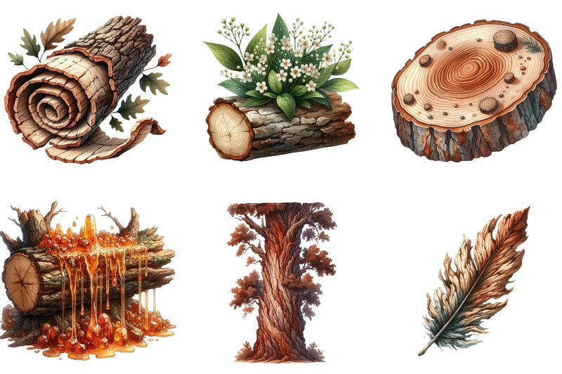 Tree Bark Clipart Bundle - CraftNest - Digital Crafting and Art
