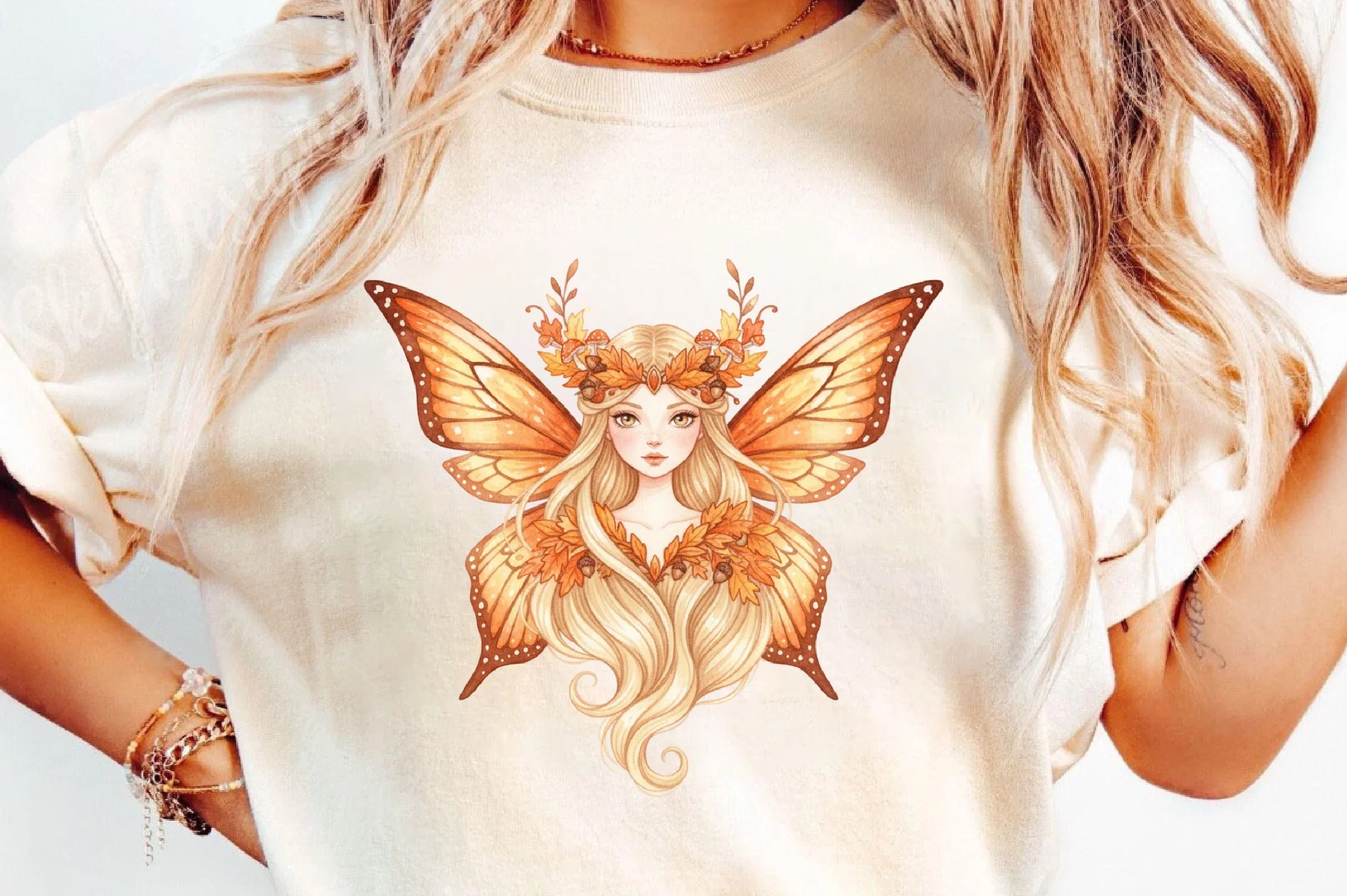 Autumn Fall Cute Girl Butterfly Clipart Bundle - CraftNest - Digital Crafting and Art