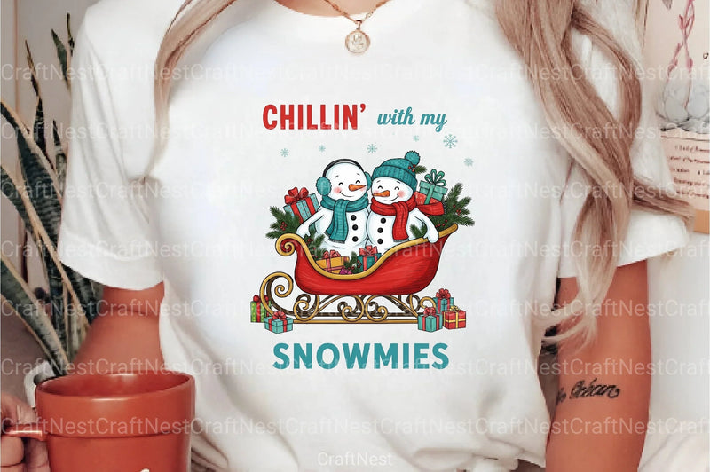 Vintage Christmas Snowman Clipart Bundle 1 - CraftNest - Digital Crafting and Art