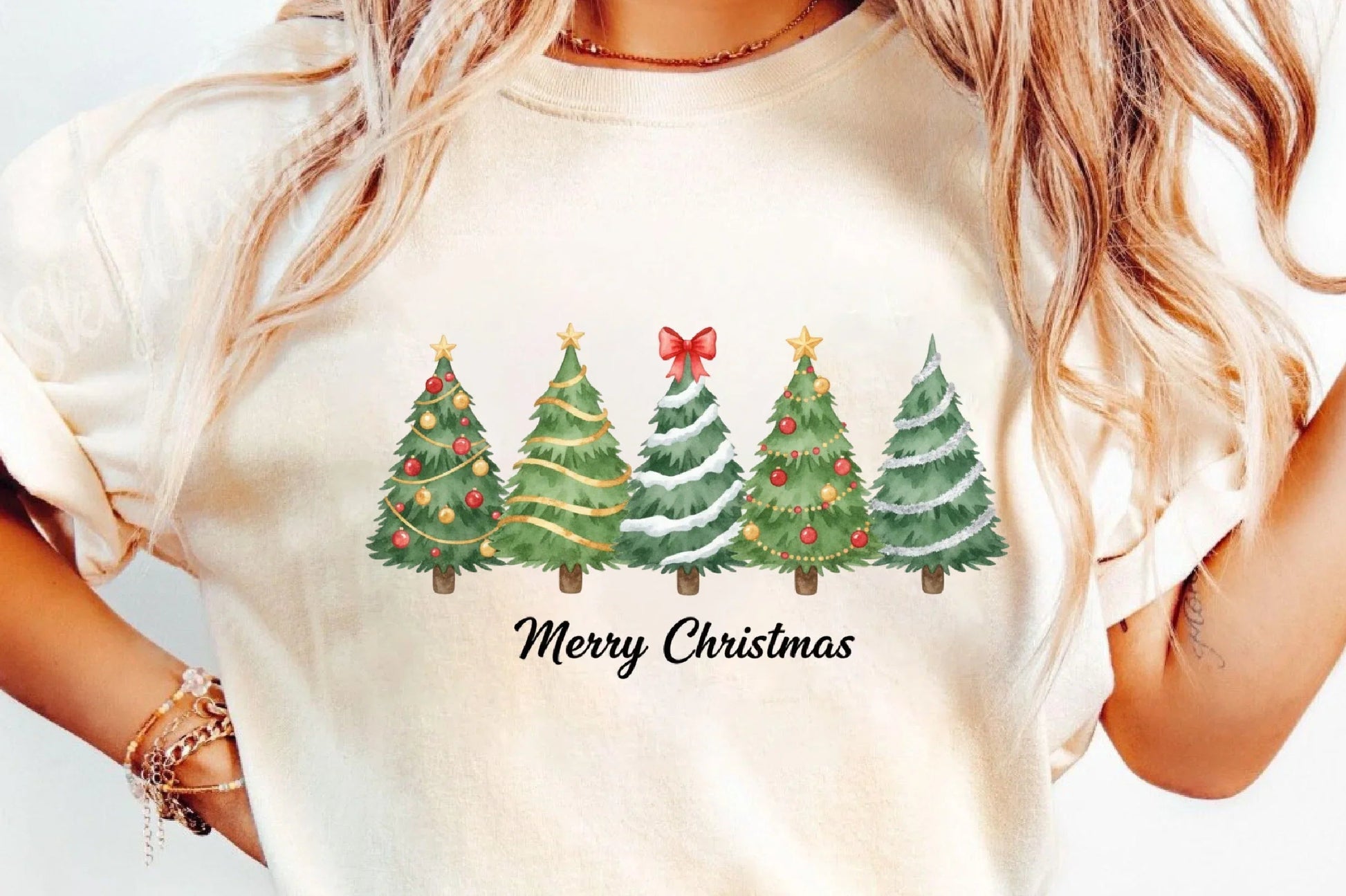 Merry Christmas Tree Clipart Bundle - CraftNest - Digital Crafting and Art