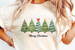 Merry Christmas Tree Clipart Bundle - CraftNest - Digital Crafting and Art
