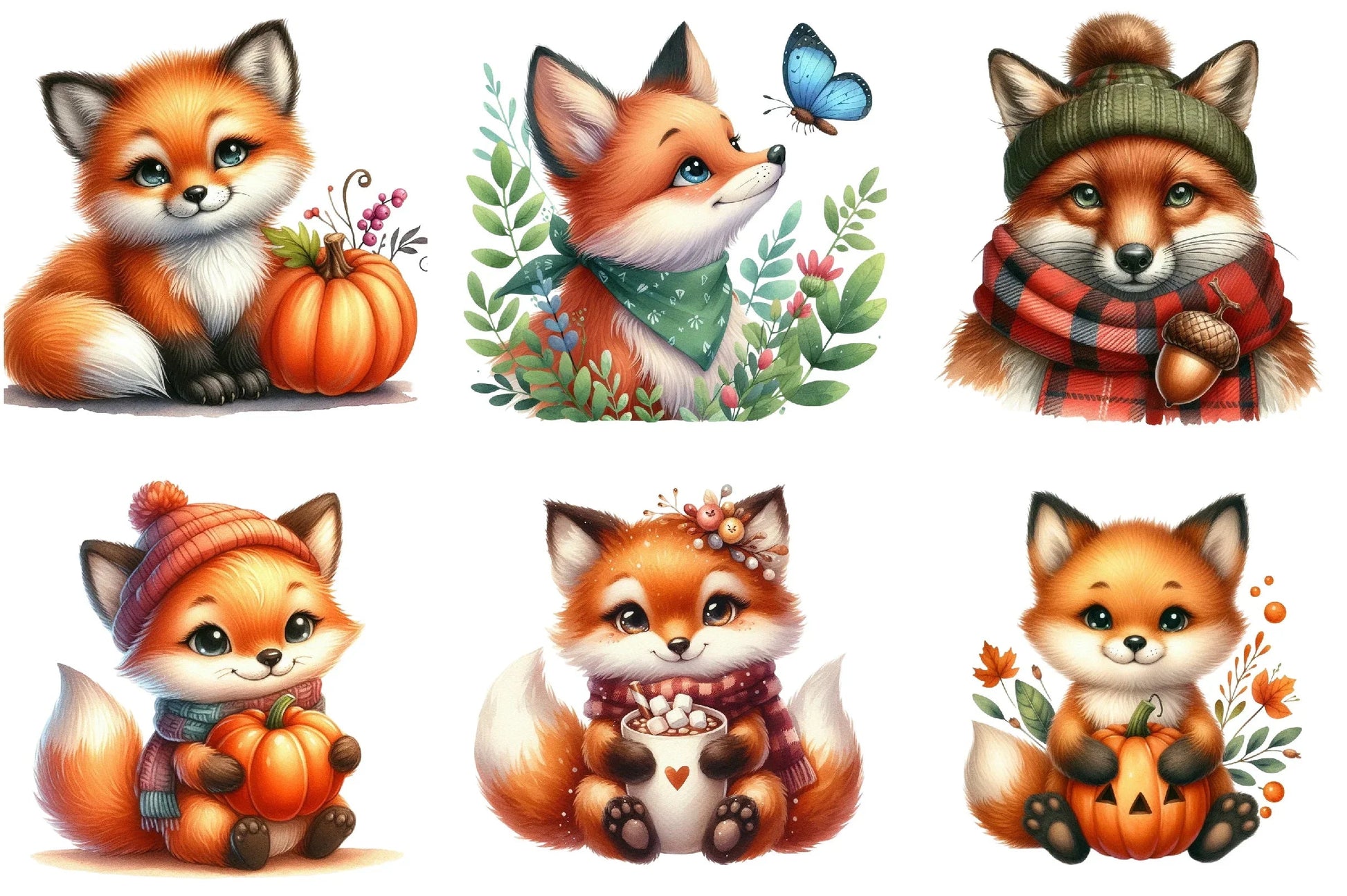 Fox Clipart Bundle - CraftNest - Digital Crafting and Art