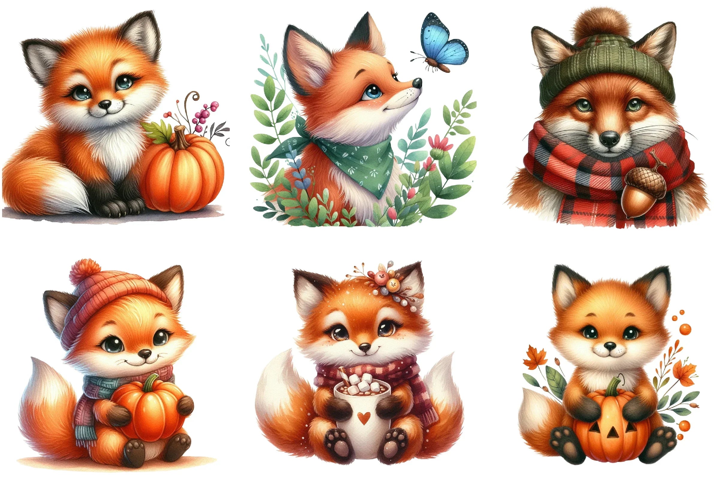 Fox Clipart Bundle - CraftNest - Digital Crafting and Art