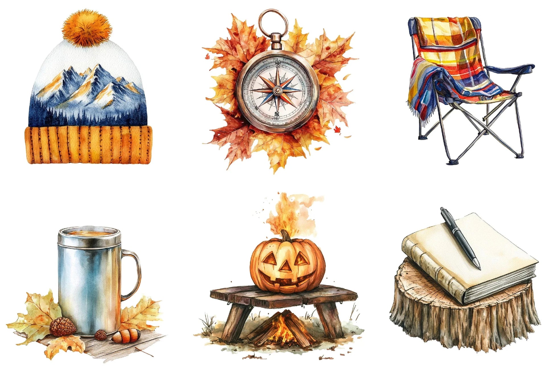 Autumn Camping Trip Clipart Bundle - CraftNest - Digital Crafting and Art