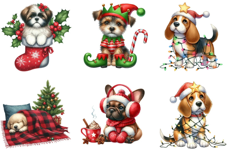 Christmas Dog Clipart Bundle - CraftNest - Digital Crafting and Art