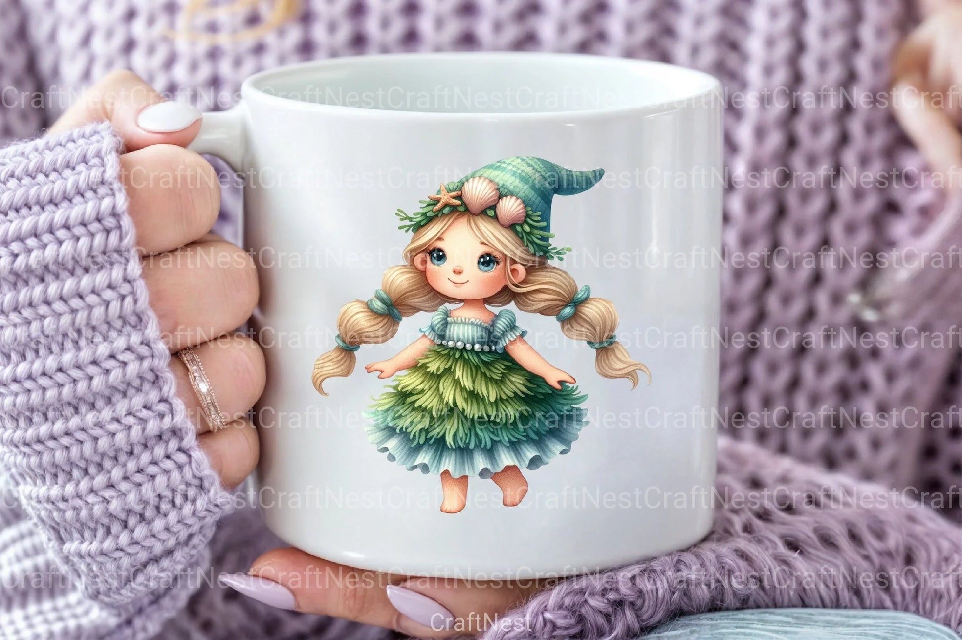 Seashell Gnome Clipart Bundle 2 - CraftNest - Digital Crafting and Art