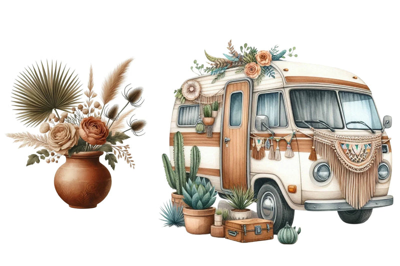 Boho Clipart Bundle - CraftNest - Digital Crafting and Art
