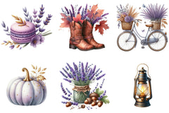 Lavender Fall Clipart Bundle - CraftNest - Digital Crafting and Art