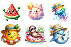 Summer Funny Character Clipart Bundle - CraftNest - Digital Crafting and Art