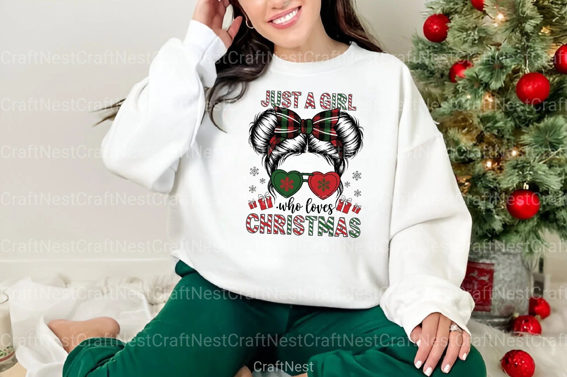 Girl Loves Christmas Clipart Bundle - CraftNest - Digital Crafting and Art