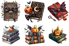 Halloween Books Clipart Bundle 99 - CraftNest - Digital Crafting and Art