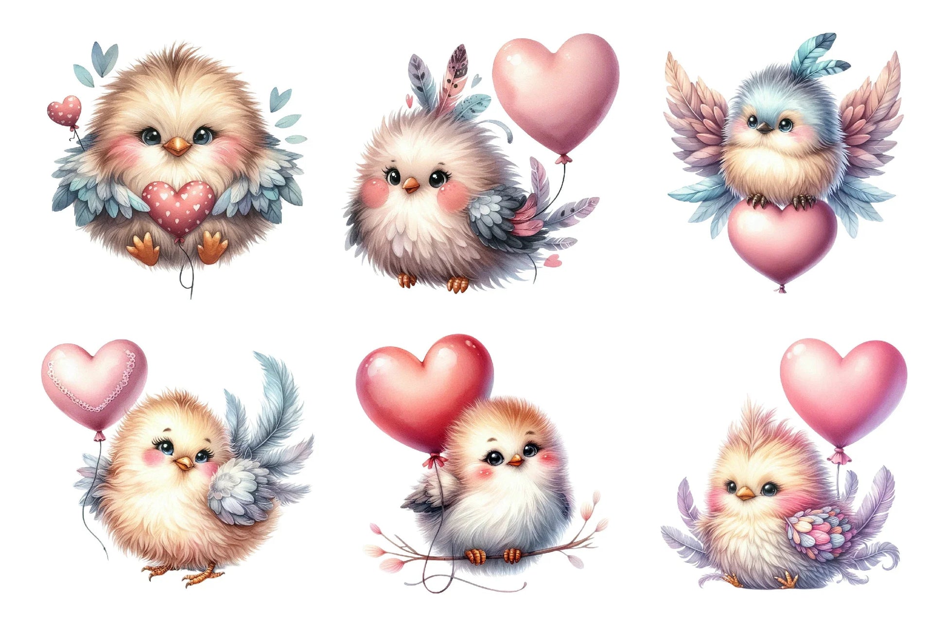 Whimsical Cute Bird Clipart Bundle - CraftNest - Digital Crafting and Art