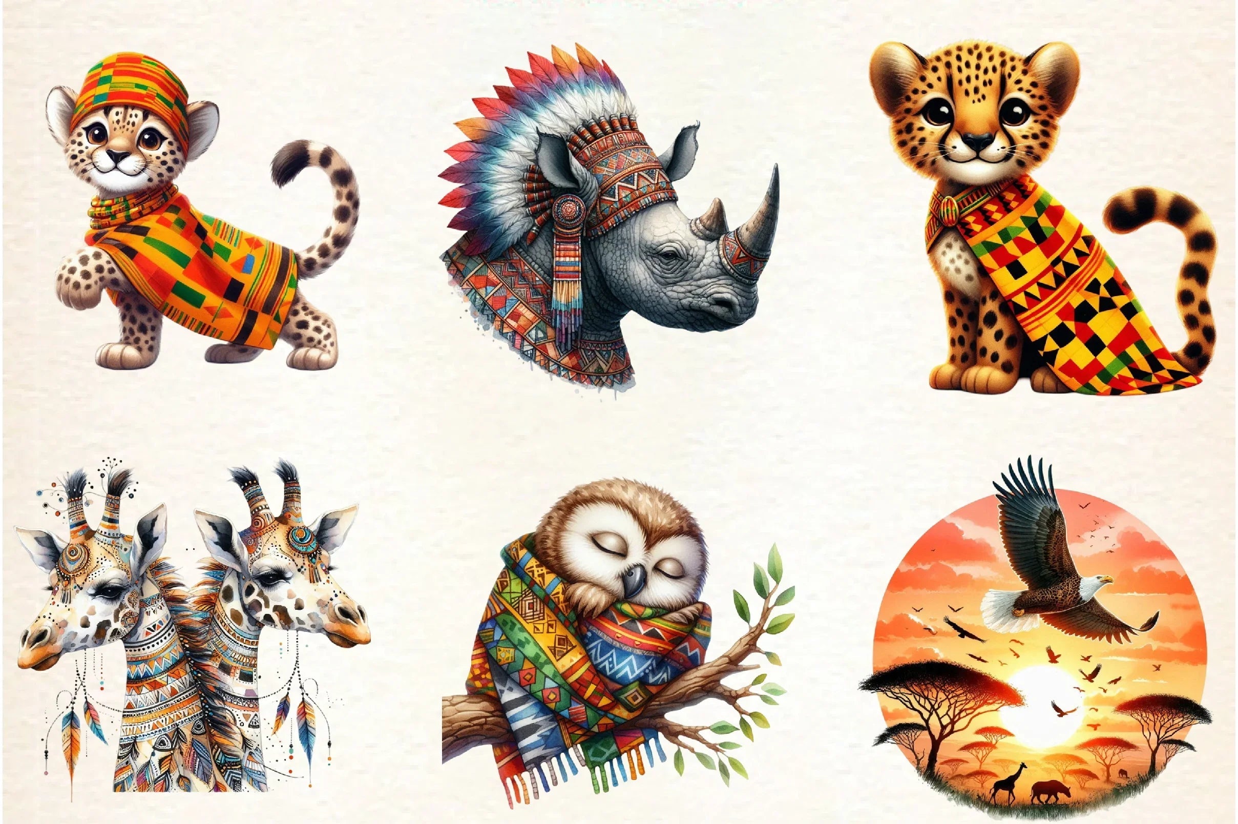 Black Month Animals Clipart Bundle - CraftNest - Digital Crafting and Art