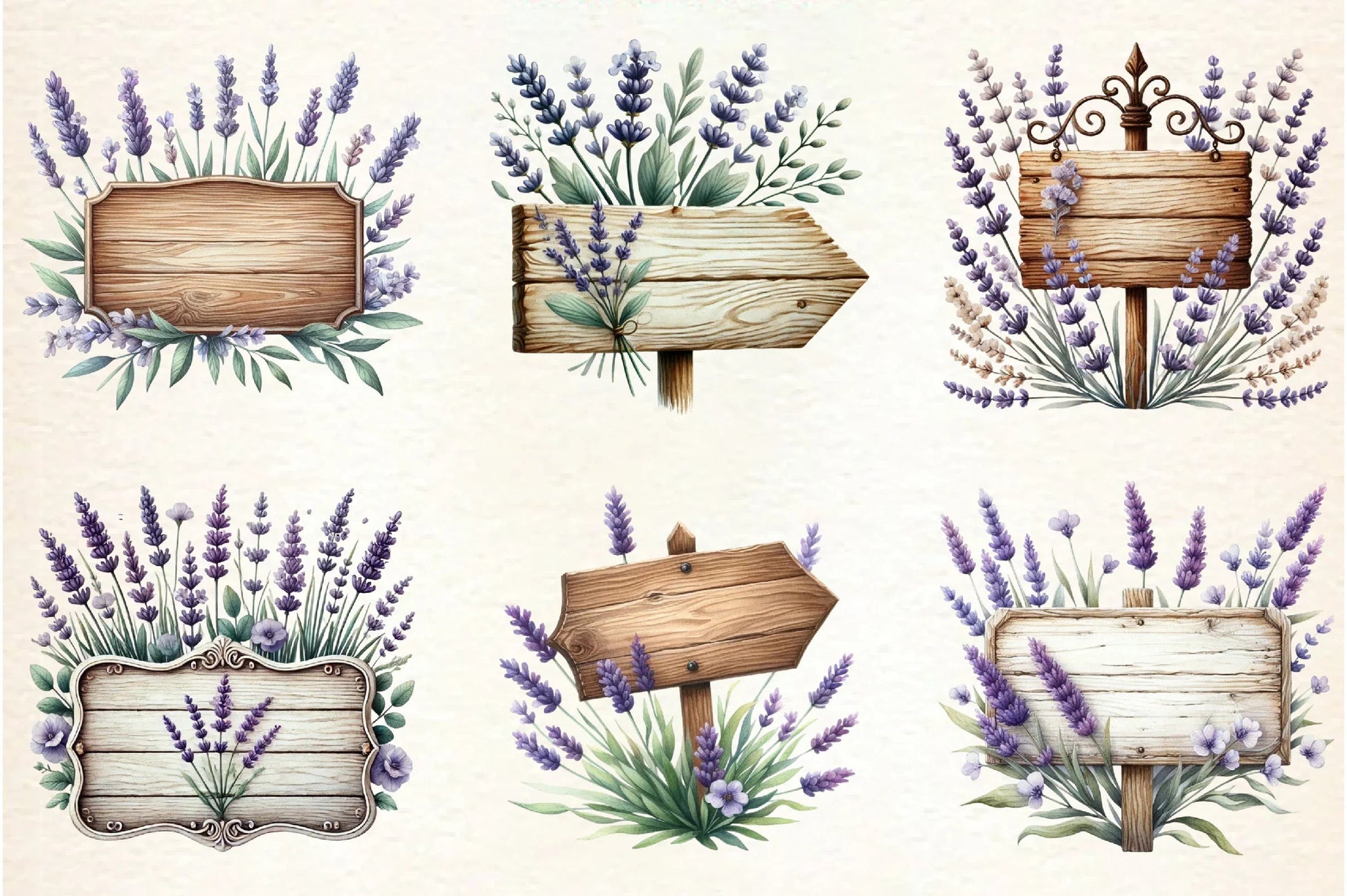Spring Wooden Signs Clipart Bundle - CraftNest - Digital Crafting and Art
