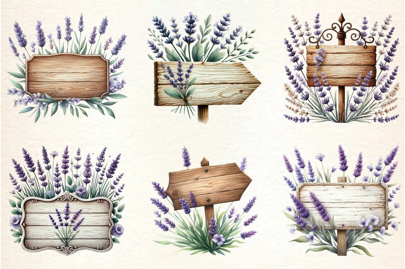 Spring Wooden Signs Clipart Bundle - CraftNest - Digital Crafting and Art