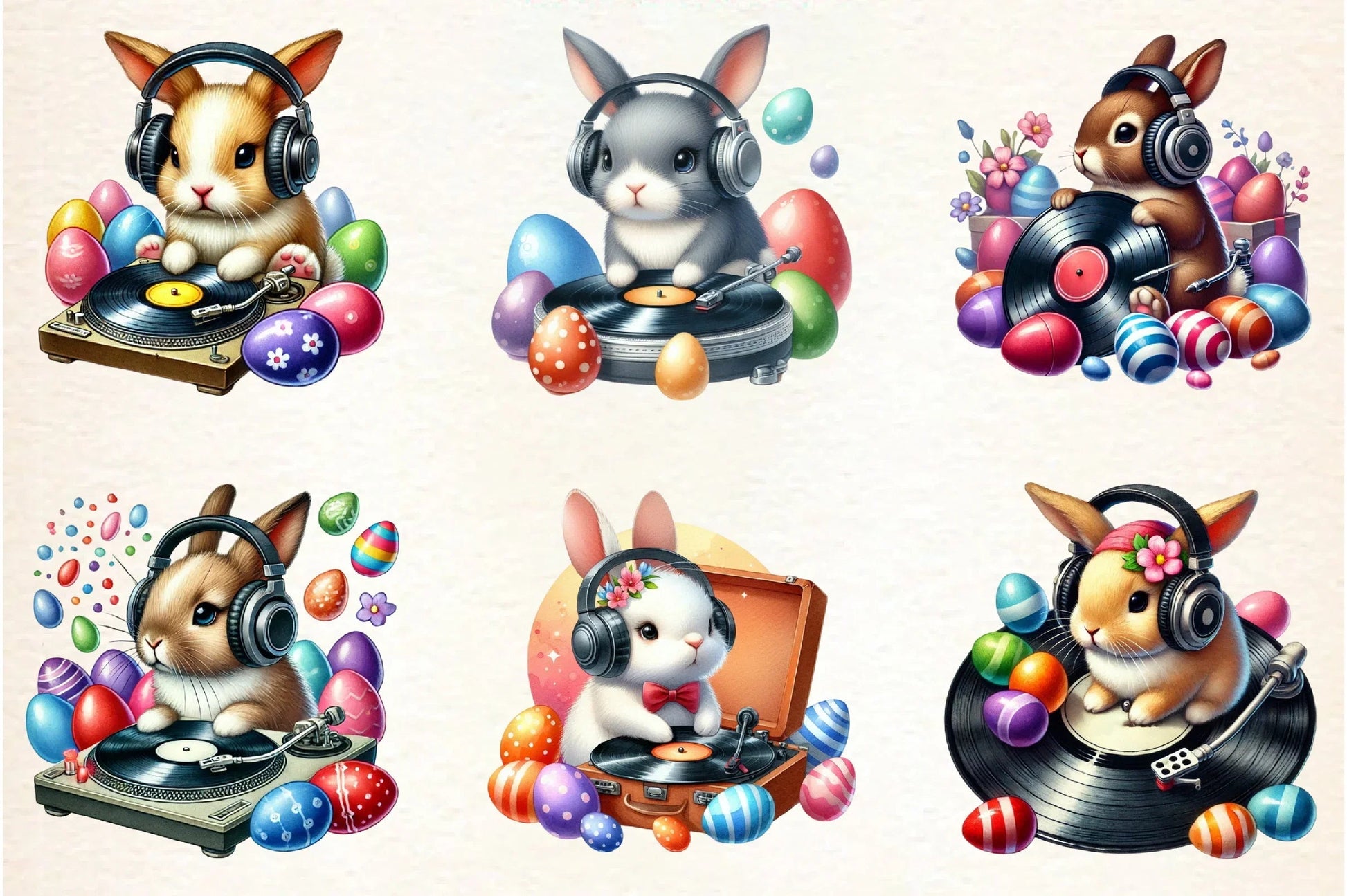 Hip Hop Bunny Easter Clipart Bundle - CraftNest - Digital Crafting and Art