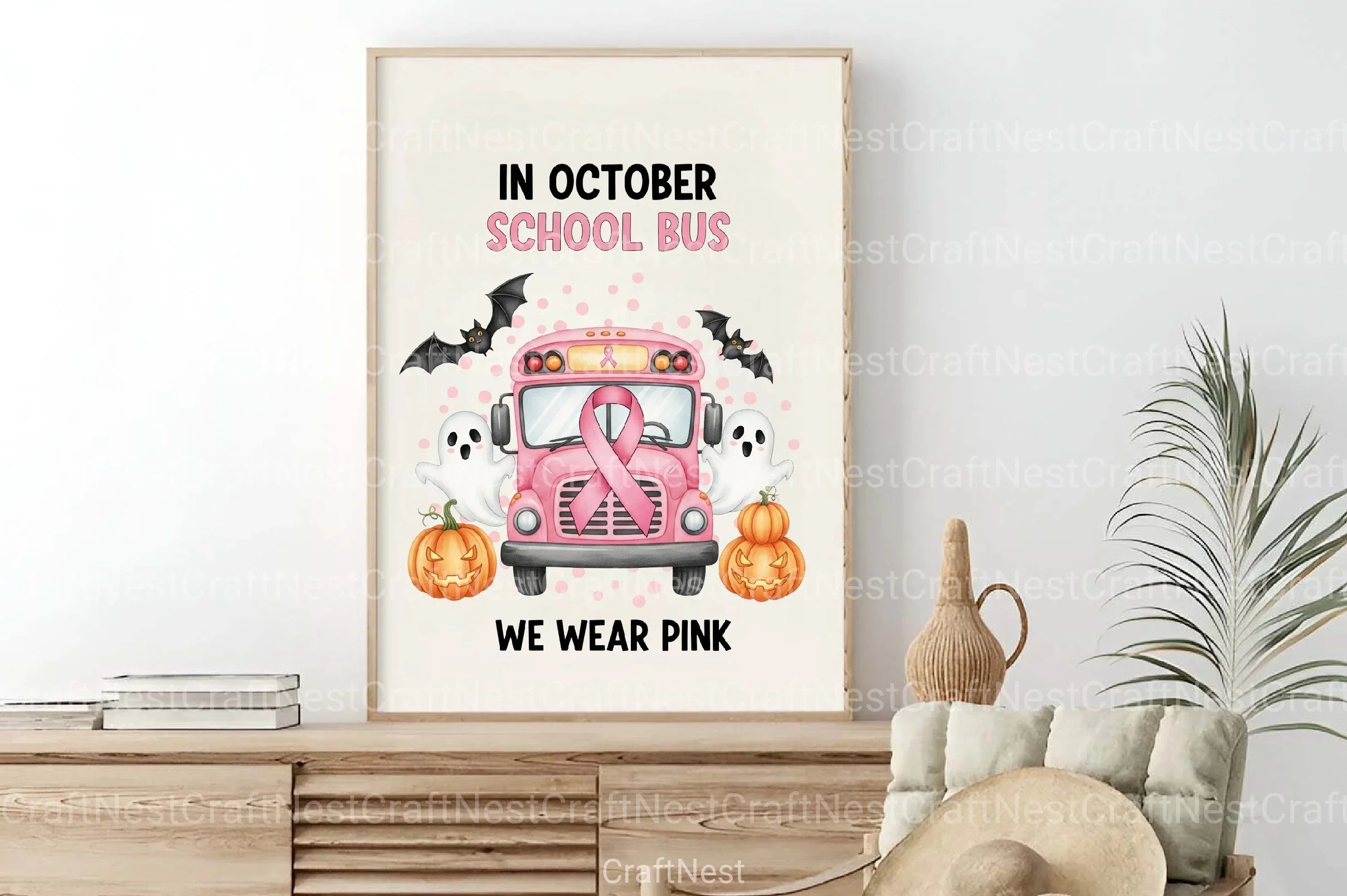 Halloween Breast Cancer Clipart Bundle 1 - CraftNest - Digital Crafting and Art