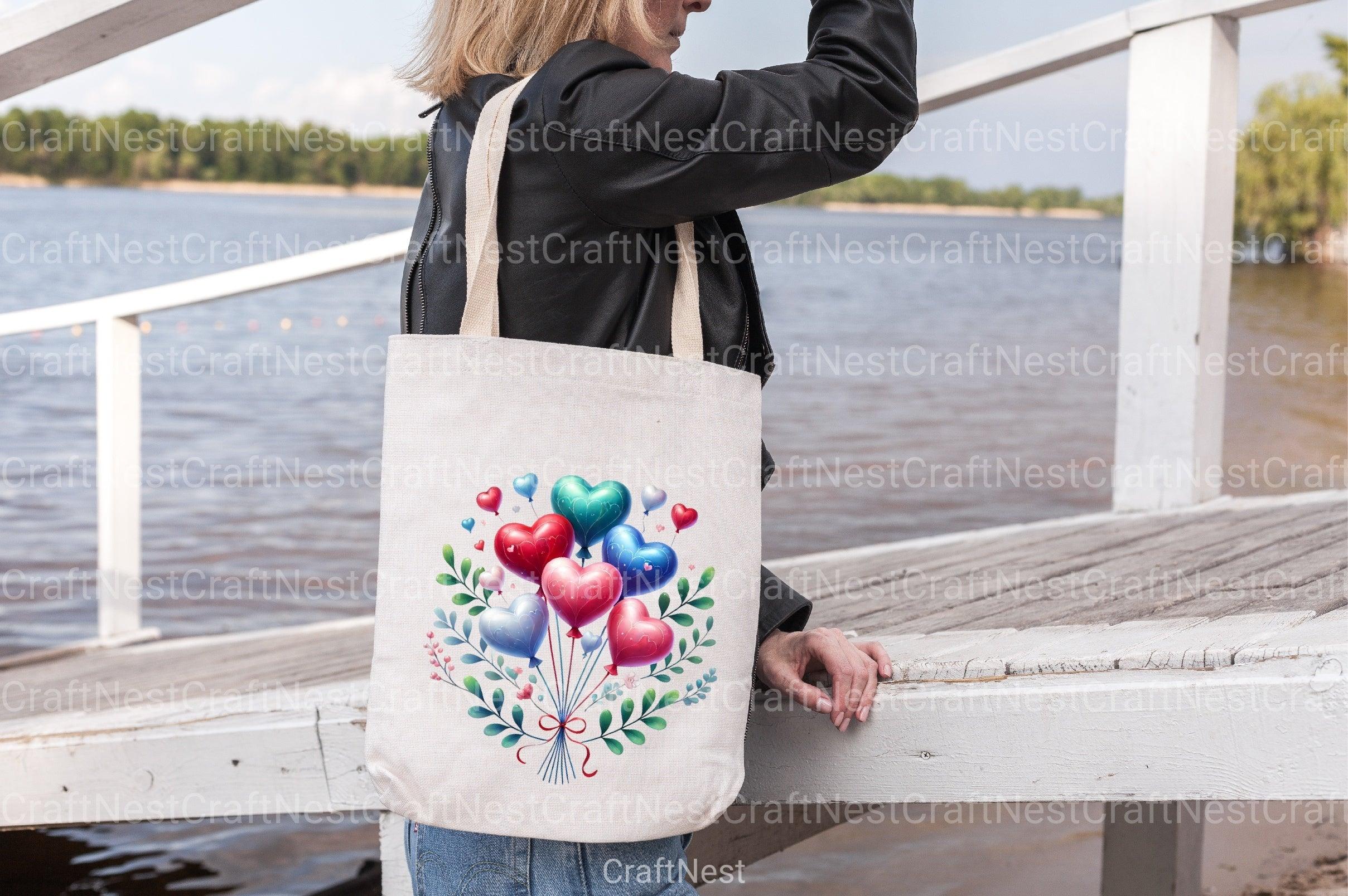Valentine Heart Balloons Clipart Bundle 4 - CraftNest - Digital Crafting and Art