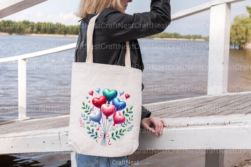 Valentine Heart Balloons Clipart Bundle 4 - CraftNest - Digital Crafting and Art