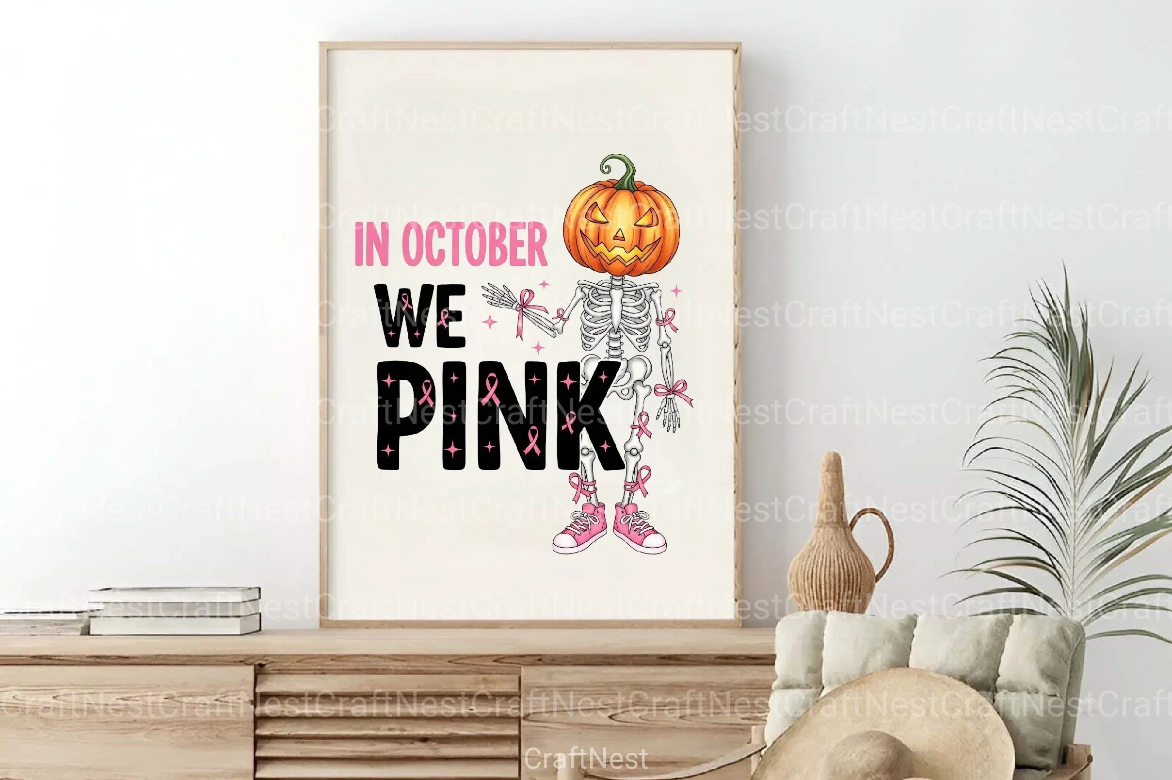 Halloween Breast Cancer Awareness Clipart Bundle - CraftNest - Digital Crafting and Art
