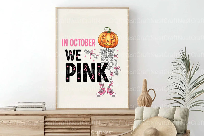 Halloween Breast Cancer Awareness Clipart Bundle - CraftNest - Digital Crafting and Art