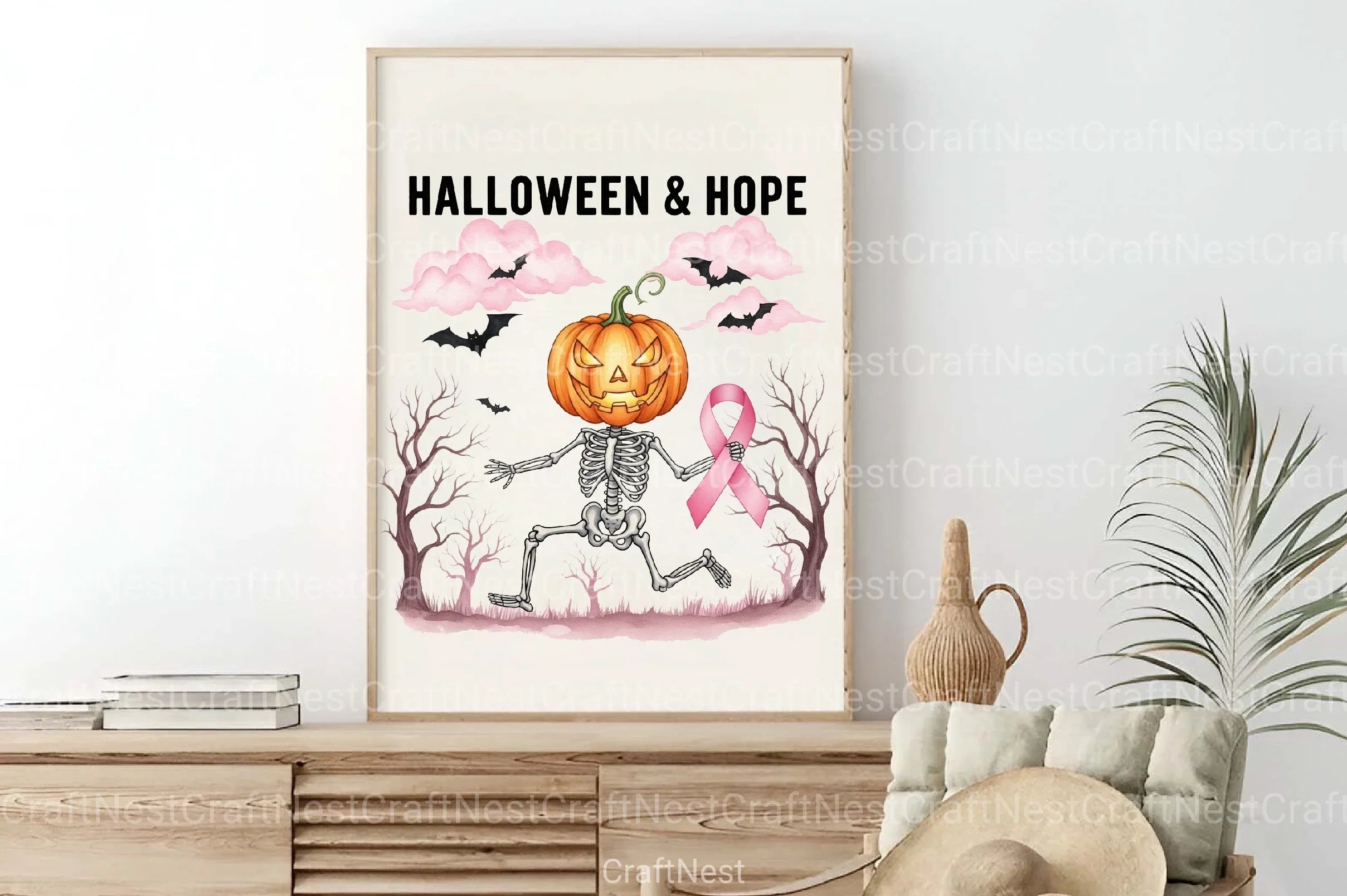 Halloween Breast Cancer Clipart Bundle 67 - CraftNest - Digital Crafting and Art