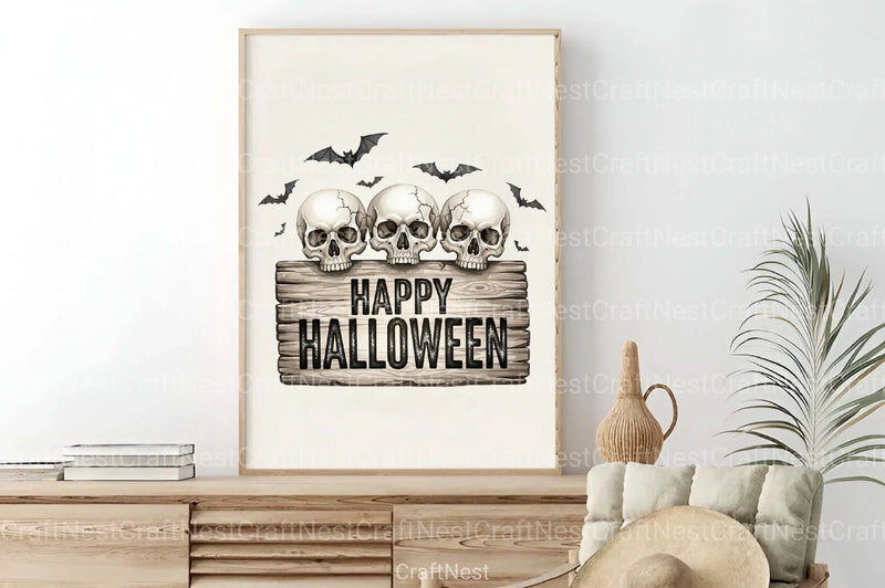 Bats & Skulls Halloween Clipart Bundle - CraftNest - Digital Crafting and Art