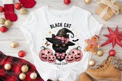 Pink Halloween Cute Black Cat Sticker Bundle - CraftNest - Digital Crafting and Art