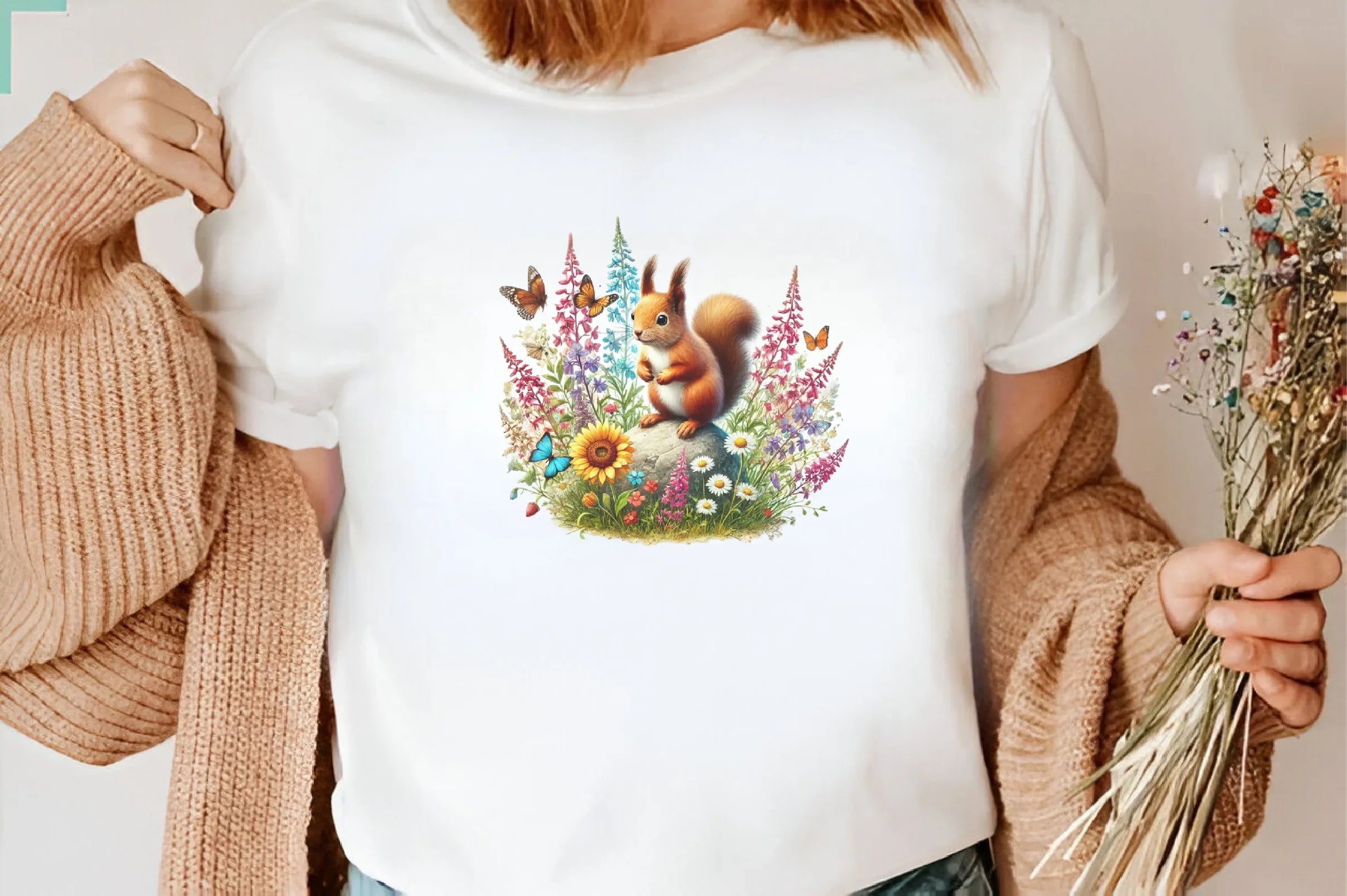 Spring Squirrel Garden Clipart Bundle - CraftNest - Digital Crafting and Art