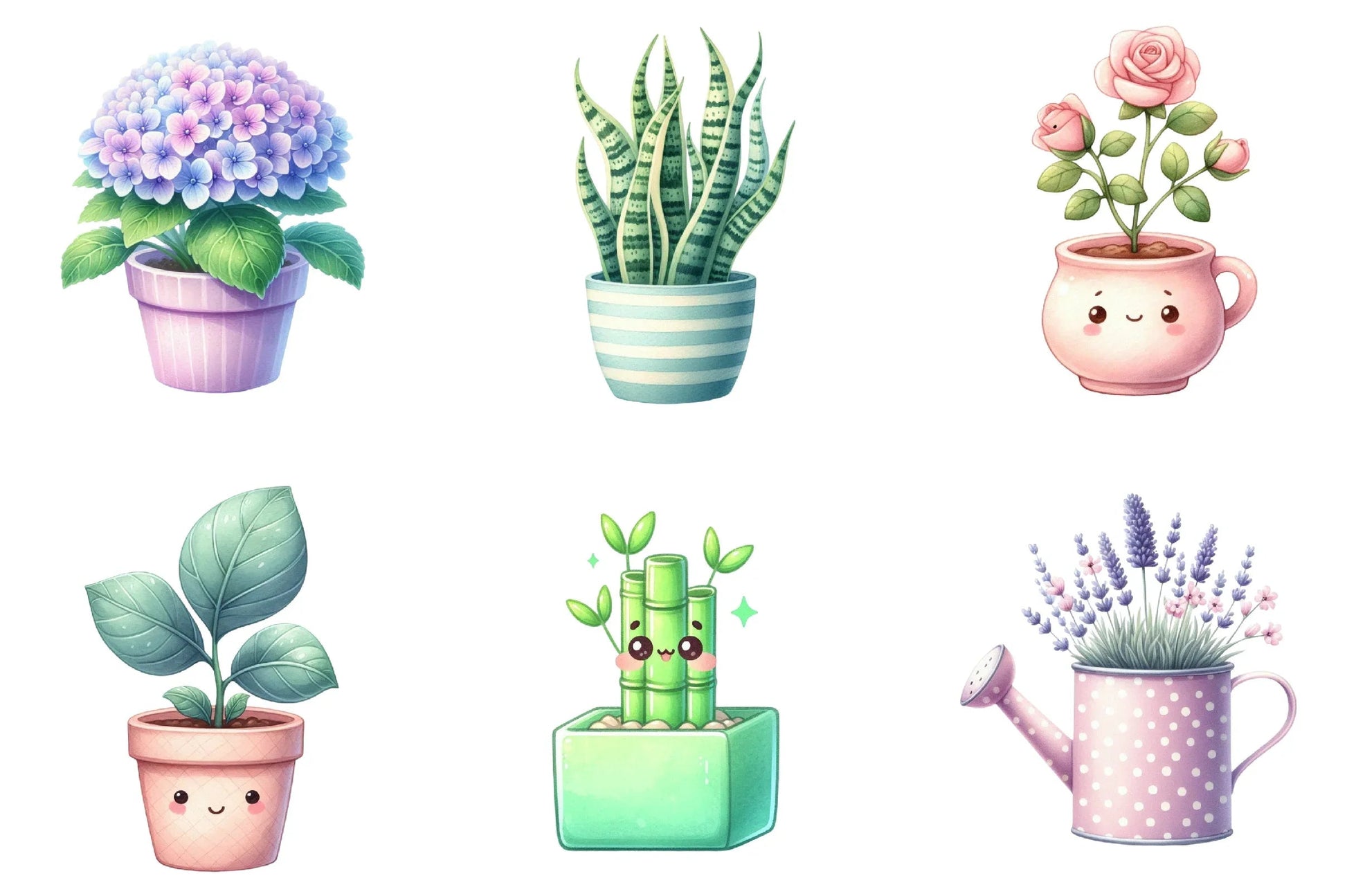 Kawaii House Plant Clipart Bundle - CraftNest - Digital Crafting and Art
