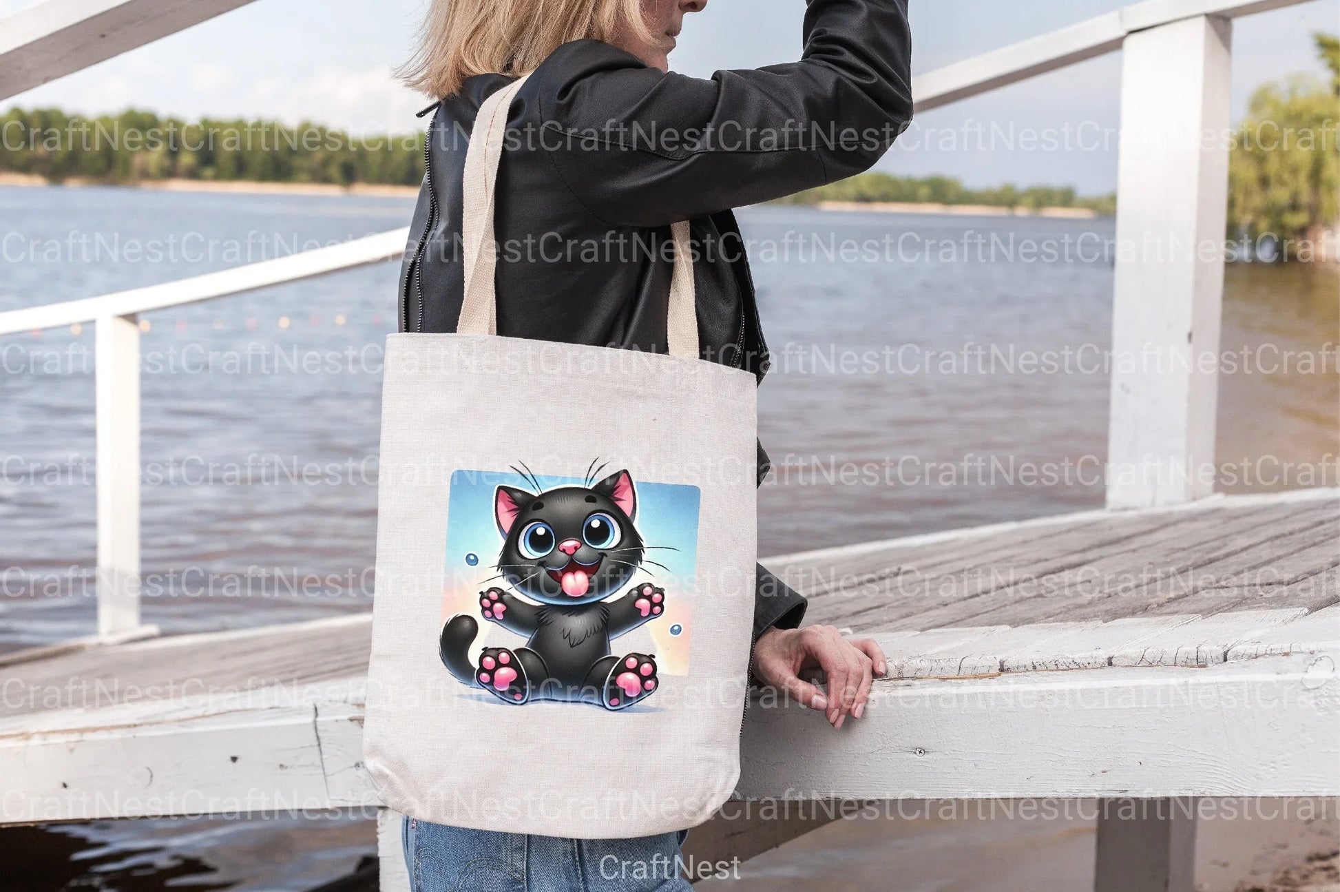 Valentine's Day Funny Black Cat Clipart Bundle - CraftNest - Digital Crafting and Art