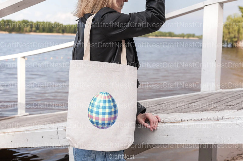 Easter Gingham Ceramic Clipart Bundle 4 - CraftNest - Digital Crafting and Art