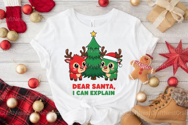 Dear Santa, I Can Explain Christmas Clipart Bundle - CraftNest - Digital Crafting and Art