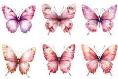 Pink Butterfly Clipart Bundle 4 - CraftNest - Digital Crafting and Art