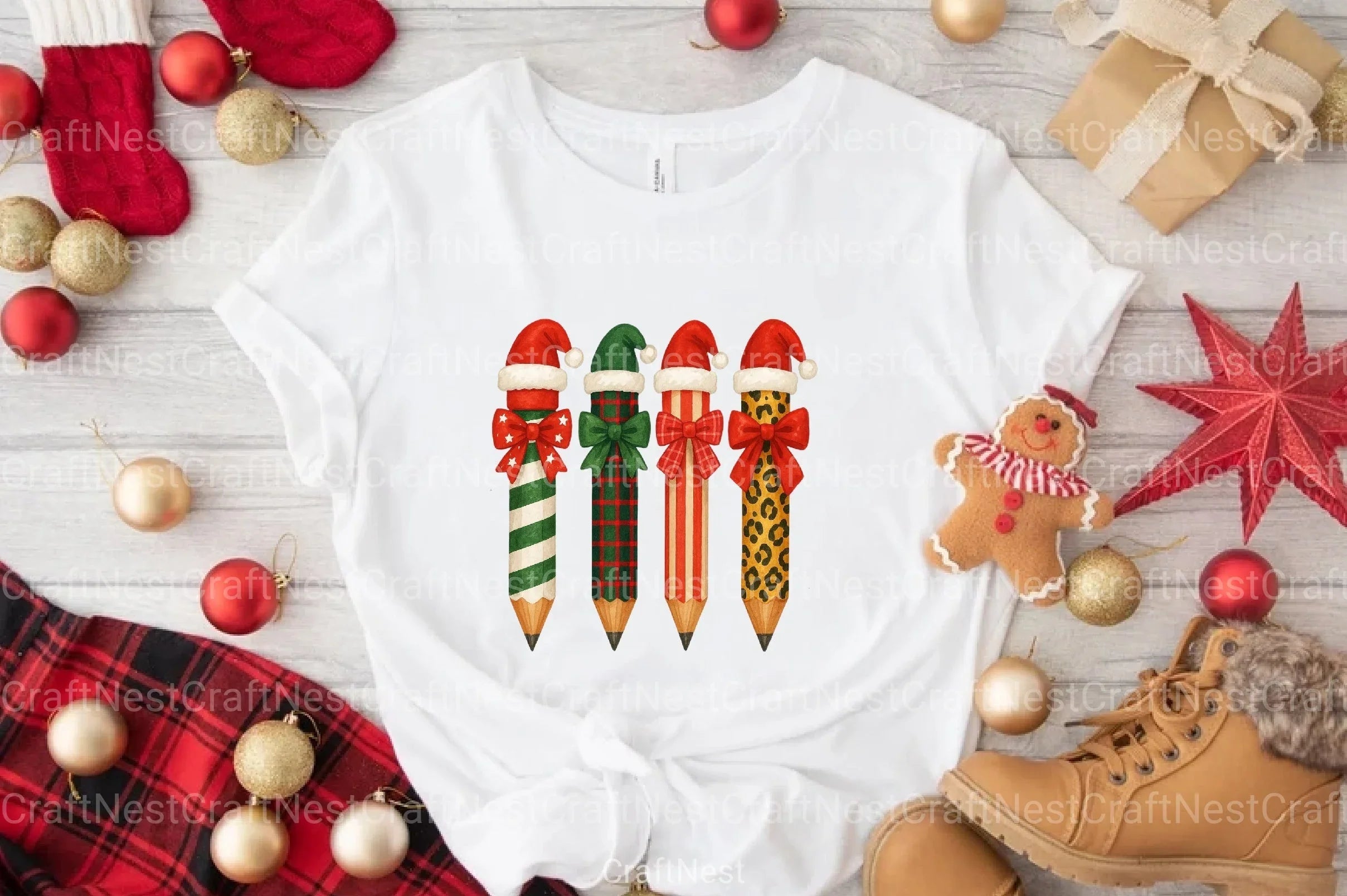 School Christmas Clipart Bundle 2 - CraftNest - Digital Crafting and Art