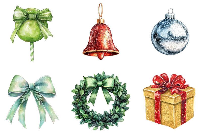 Coquette Gilter Christmas Clipart Bundle - CraftNest - Digital Crafting and Art