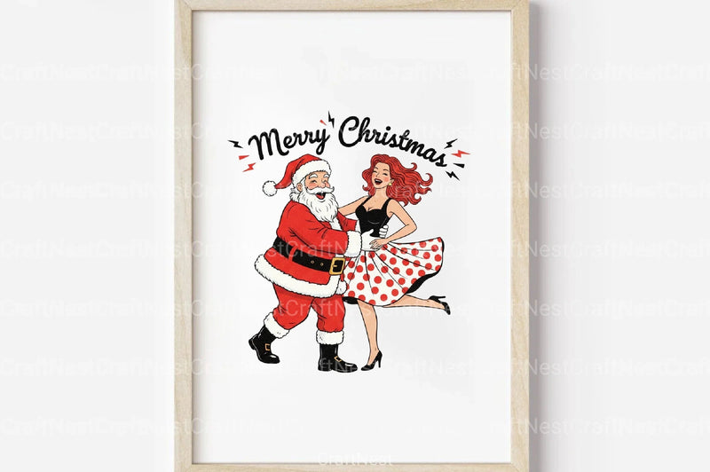 Merry Christmas Dancing Santa Clipart Bundle - CraftNest - Digital Crafting and Art