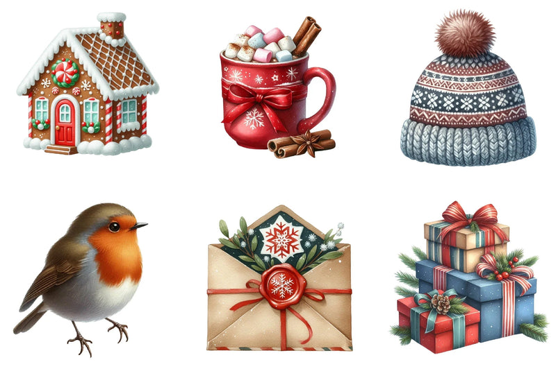 Christmas Winter Clipart Bundle - CraftNest - Digital Crafting and Art
