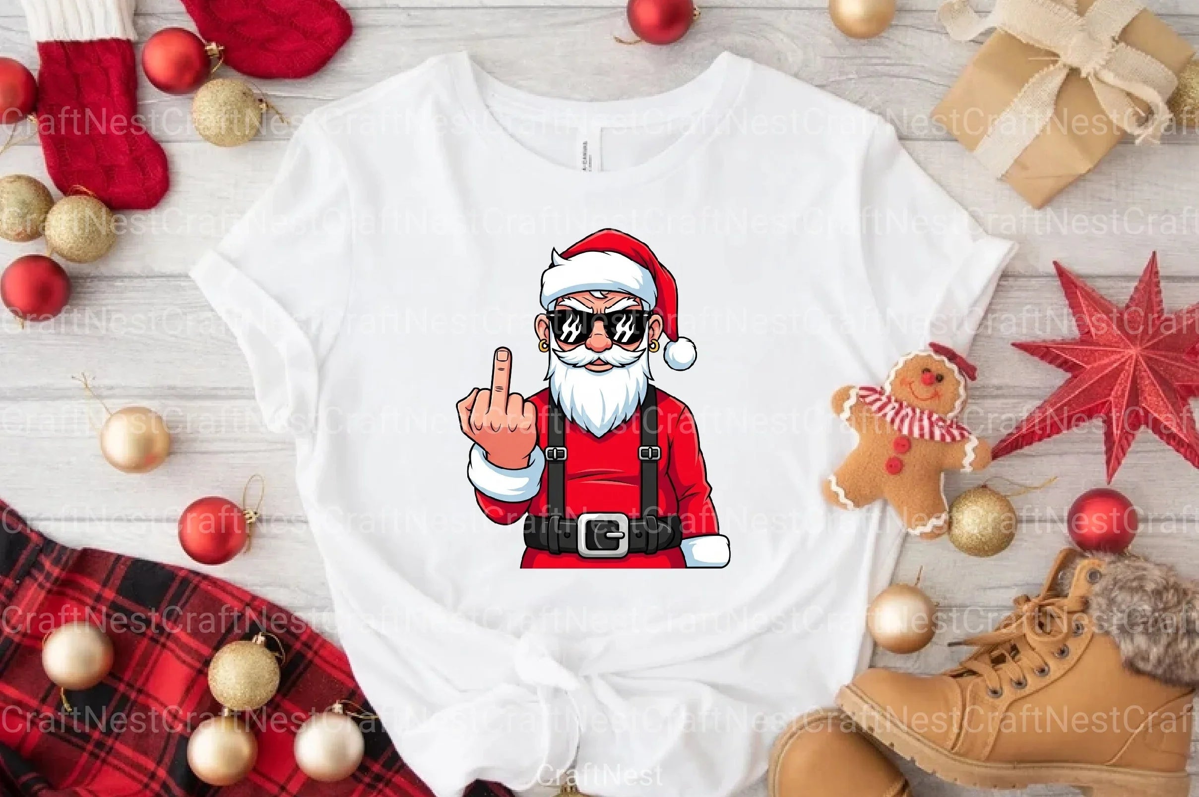 Bad Santa Clipart Bundle - CraftNest - Digital Crafting and Art