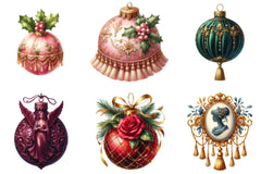 Victorian Christmas Balls Clipart Bundle - CraftNest - Digital Crafting and Art